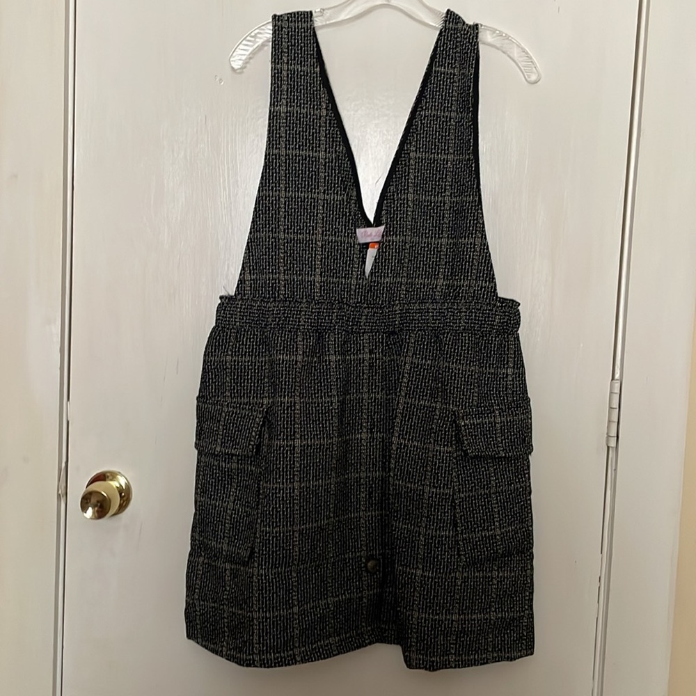 Pink Lily Dresses Plaid Overall Dress - Picture 4 of 5